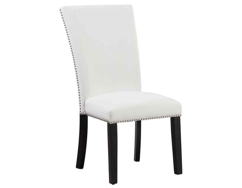 Artemis White Vegan Leather Cover Side Chair by Steve Silver at Eve Furniture