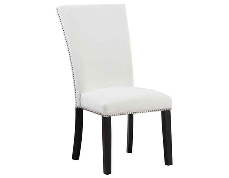Artemis White Vegan Leather Cover Side Chair by Steve Silver at Eve Furniture