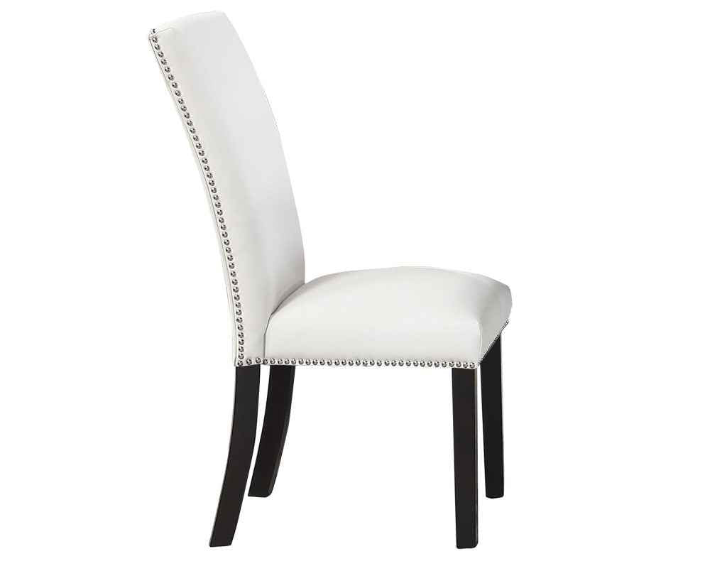Artemis White Vegan Leather Cover Side Chair by Steve Silver at Eve Furniture