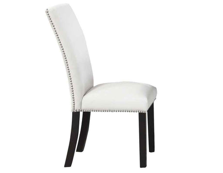 Artemis White Vegan Leather Cover Side Chair by Steve Silver at Eve Furniture