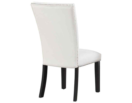 Artemis White Vegan Leather Cover Side Chair by Steve Silver at Eve Furniture