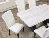 Artemis White Vegan Leather Cover Side Chair by Steve Silver at Eve Furniture
