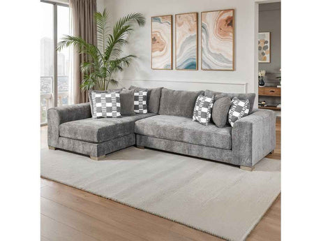 Artesia Charcoal Gray Sectional by Furniture of America at Eve Furniture