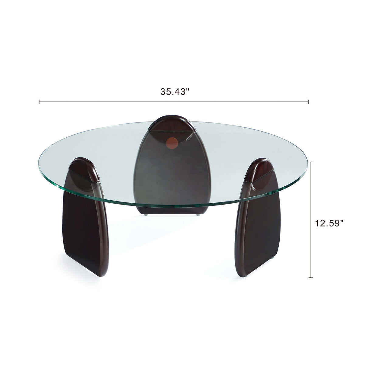 Artesia Coffee Table and End Table in Dark Walnut (set of 2) by Manhattan Comfort at Eve Furniture