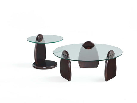 Artesia Coffee Table and End Table in Dark Walnut (set of 2) by Manhattan Comfort at Eve Furniture