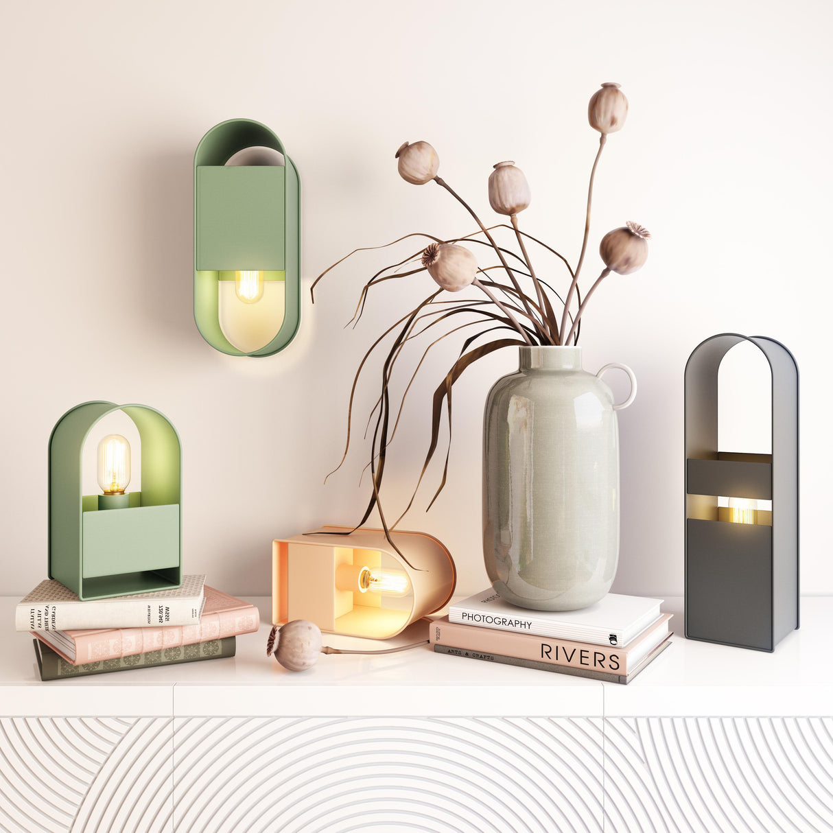 Arther Grey Tall Table Lamp by TOV Furniture at Eve Furniture