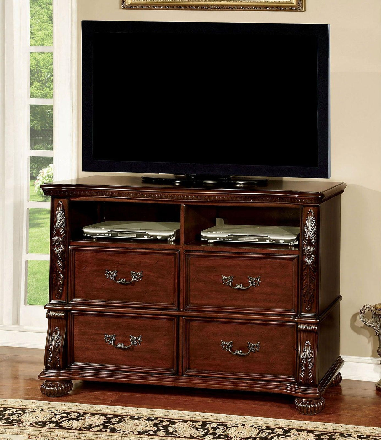 Arthur Brown Cherry Media Chest by Furniture of America at Eve Furniture