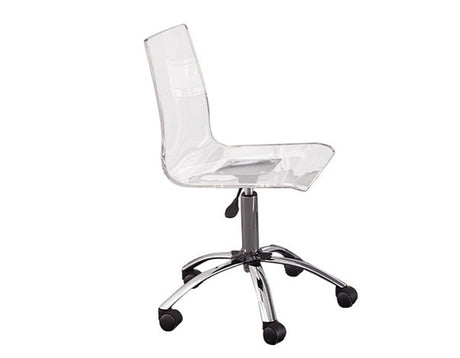 Arthur Adjustable Swivel Chair, Clear by Steve Silver at Eve Furniture