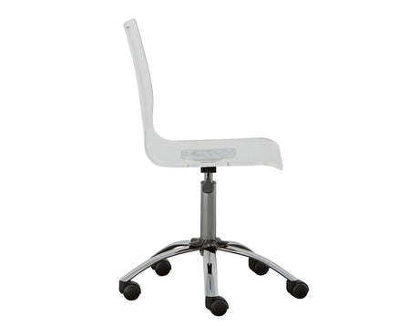 Arthur Adjustable Swivel Chair, Clear by Steve Silver at Eve Furniture