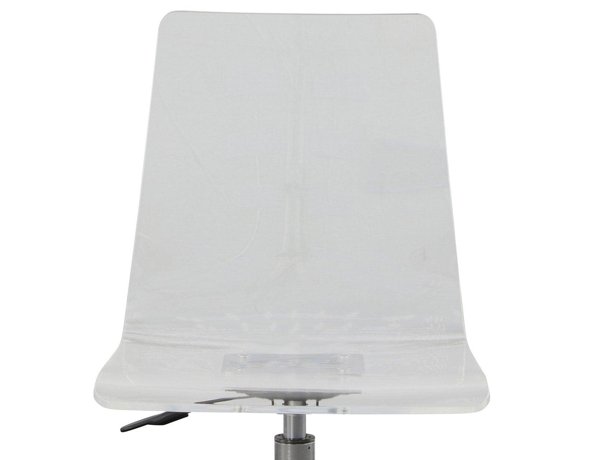 Arthur Adjustable Swivel Chair, Clear by Steve Silver at Eve Furniture
