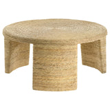 Artina Woven Rattan Round Coffee Table Natural Brown by Coaster at Eve Furniture