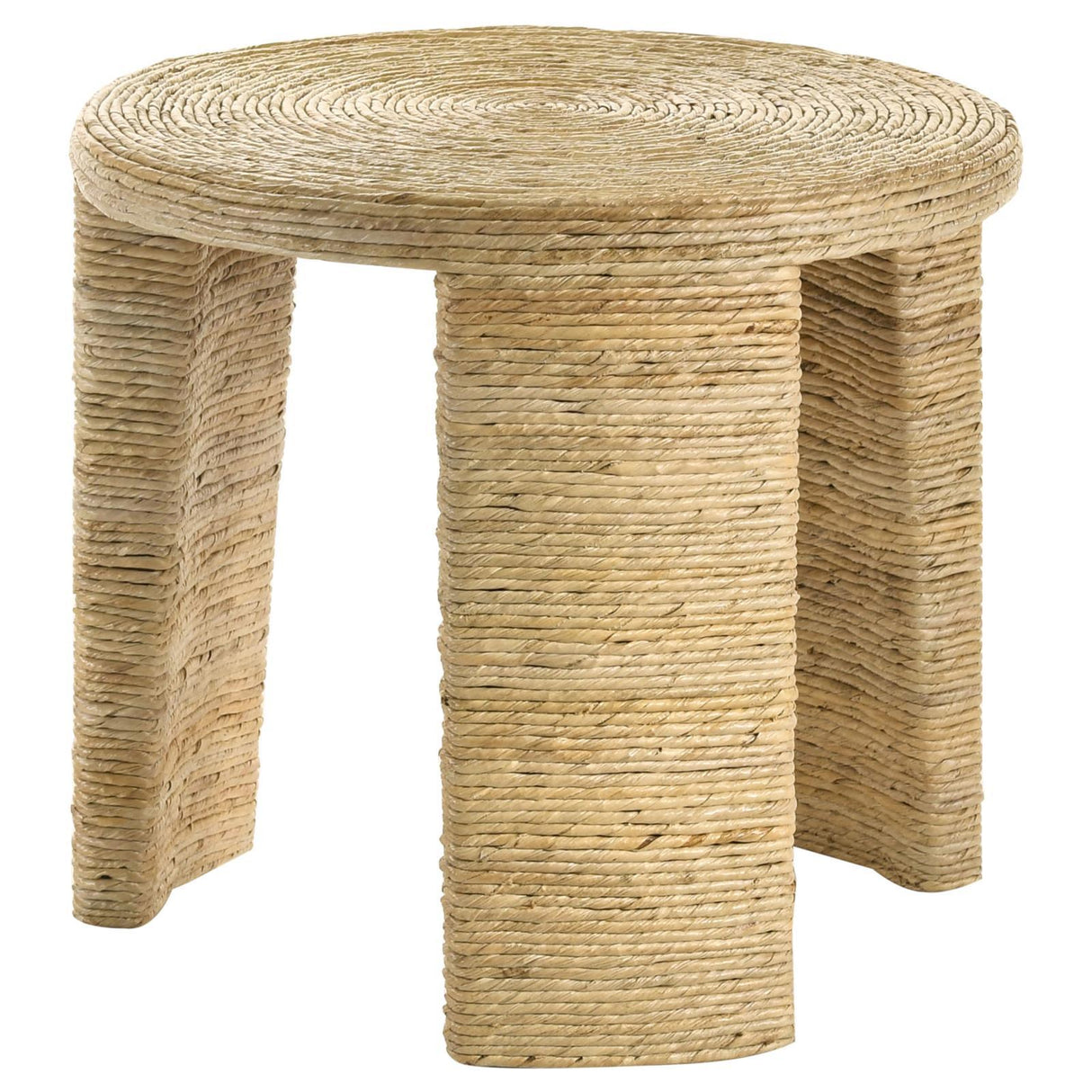Artina Natural Brown Woven Rattan Round End Table by Coaster at Eve Furniture