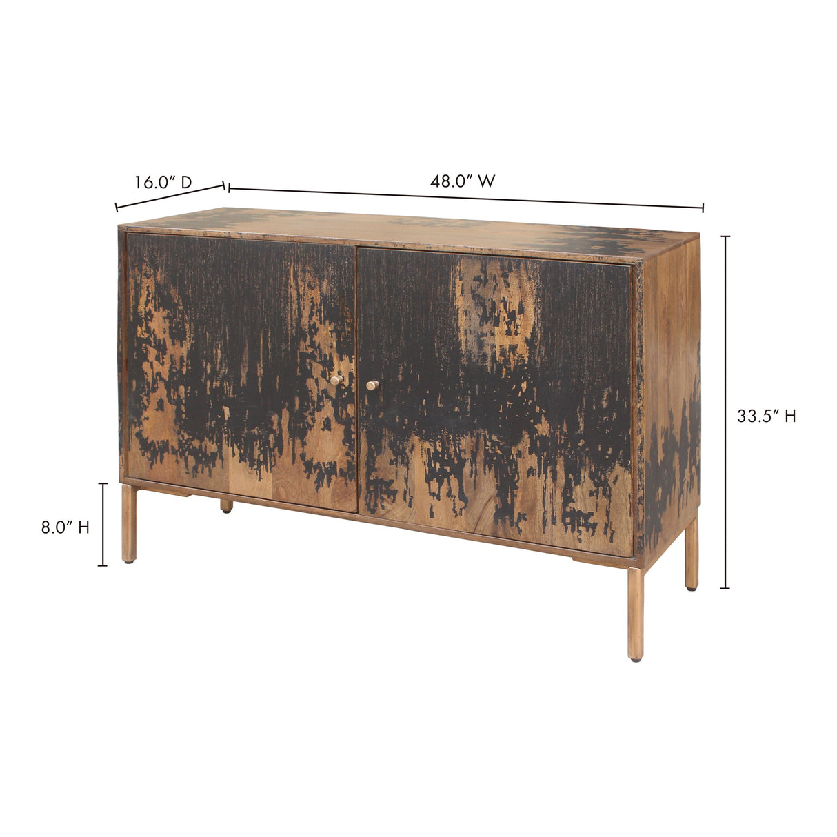 Artists Black Small Sideboard by Moe's Home at Eve Furniture