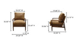 Arturo Accent Chair Tan by Moe's Home at Eve Furniture