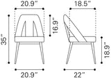 Artus Gray Dining Chair by Zuomod at Eve Furniture
