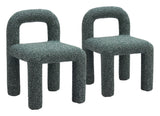 Arum Snowy Green Dining Chair (Set of 2) by Zuomod at Eve Furniture