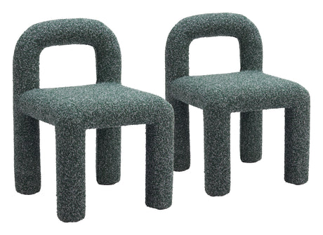 Arum Snowy Green Dining Chair (Set of 2) by Zuomod at Eve Furniture