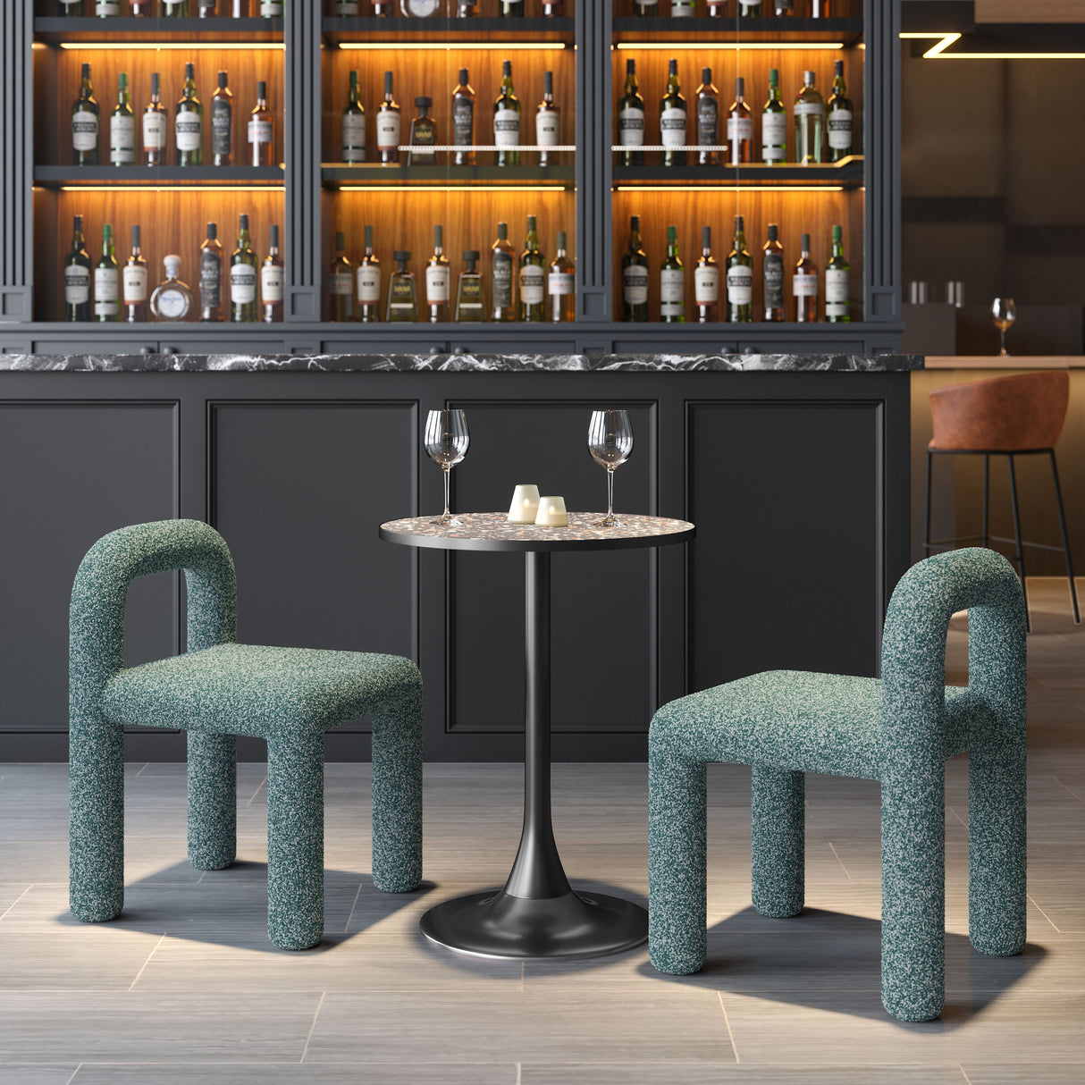 Arum Snowy Green Dining Chair (Set of 2) by Zuomod at Eve Furniture