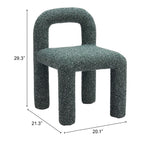 Arum Snowy Green Dining Chair (Set of 2) by Zuomod at Eve Furniture