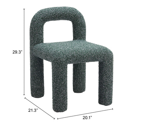 Arum Snowy Green Dining Chair (Set of 2) by Zuomod at Eve Furniture