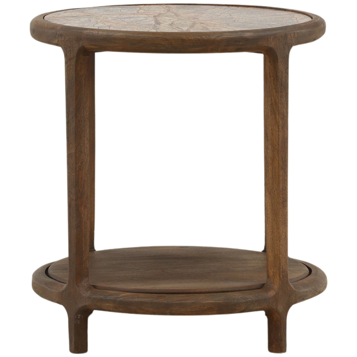 Aruna Side Table, Dark Brown by Dovetail at Eve Furniture