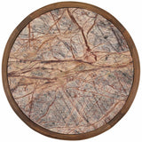 Aruna Side Table, Dark Brown by Dovetail at Eve Furniture