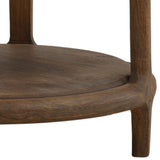 Aruna Side Table, Dark Brown by Dovetail at Eve Furniture