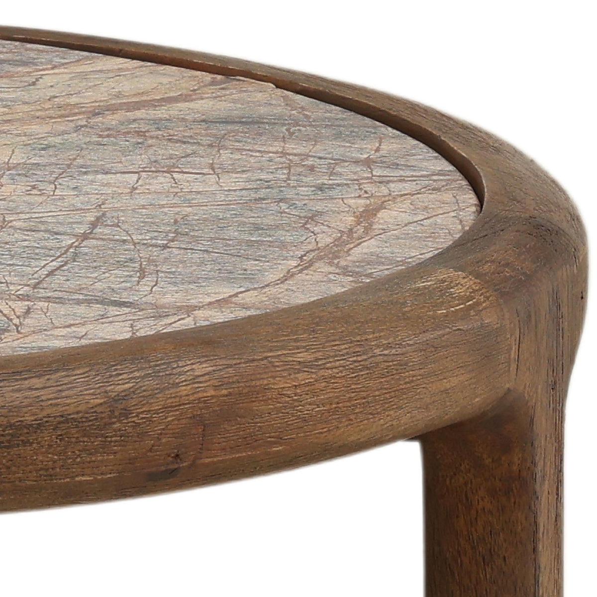 Aruna Side Table, Dark Brown by Dovetail at Eve Furniture