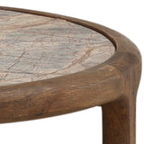 Aruna Side Table, Dark Brown by Dovetail at Eve Furniture