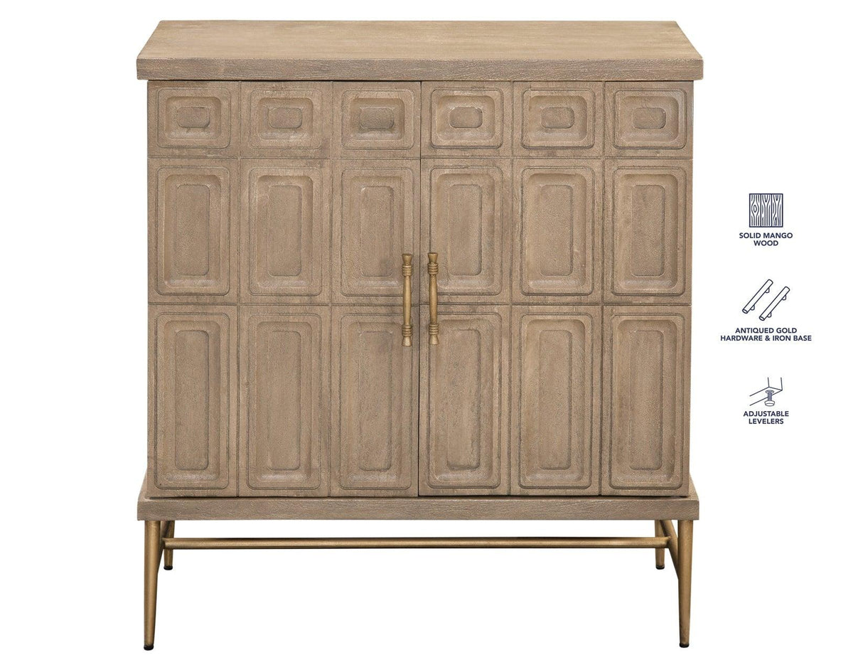 Arun Solid Wood 2-Door Accent Cabinet by Steve Silver at Eve Furniture