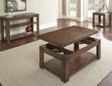 Arusha 3-Piece Lift-Top Set (Lift-Top Cocktail & 2 End Tables) by Steve Silver at Eve Furniture