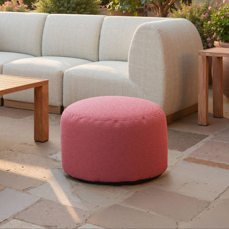 Aruz Red Outdoor Ottoman by Zuomod at Eve Furniture