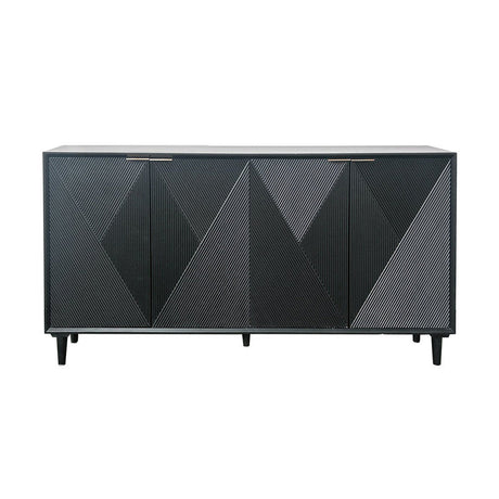 Arvada Black Four-Door Sideboard by Crestview at Eve Furniture