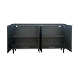 Arvada Black Four-Door Sideboard by Crestview at Eve Furniture