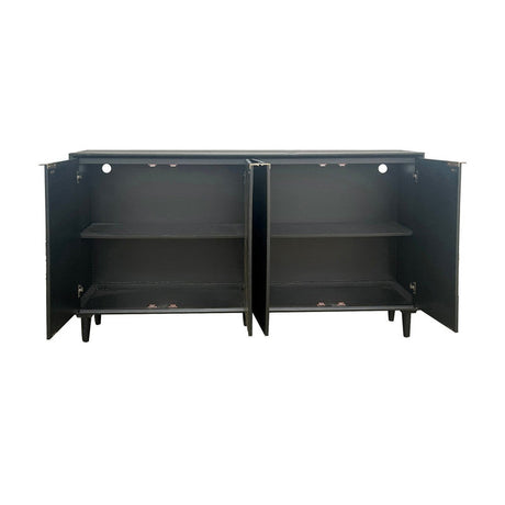 Arvada Black Four-Door Sideboard by Crestview at Eve Furniture