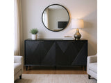 Arvada Black Four-Door Sideboard by Crestview at Eve Furniture