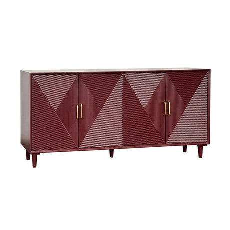 Arvada Red Four-Door Sideboard by Crestview at Eve Furniture