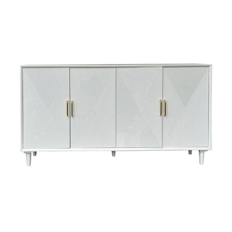 Arvada White Four-Door Sideboard by Crestview at Eve Furniture