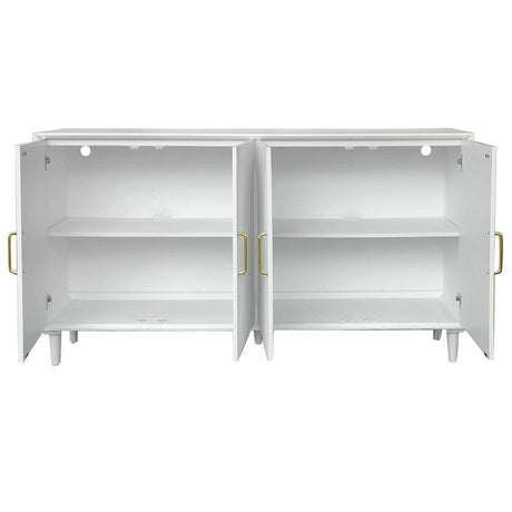 Arvada White Four-Door Sideboard by Crestview at Eve Furniture