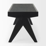 Arvin Black Wooden Bench by Mercana at Eve Furniture