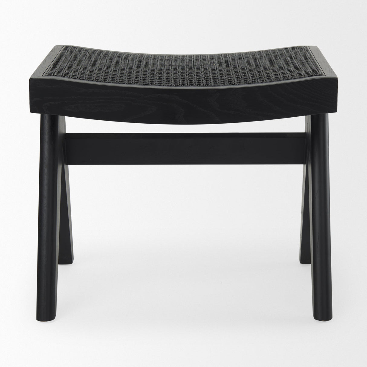 Arvin Black Wooden Stool by Mercana at Eve Furniture