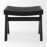 Arvin Black Wooden Stool by Mercana at Eve Furniture