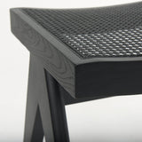 Arvin Black Wooden Stool by Mercana at Eve Furniture