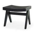 Arvin Black Wooden Stool by Mercana at Eve Furniture