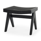 Arvin Black Wooden Stool by Mercana at Eve Furniture