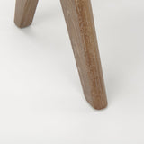 Arvin Medium Brown Wooden Stool by Mercana at Eve Furniture