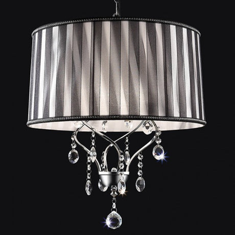 Arya Black, Chrome Ceiling Lamp by Furniture of America at Eve Furniture