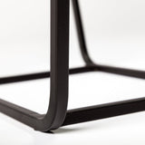 Arya (Set of 2) Black Rectangular Glass Top Iron Frame Accent Table by Mercana at Eve Furniture