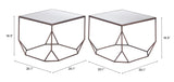 Arzon Bronze Coffee Table Set (2-Piece) by Zuomod at Eve Furniture