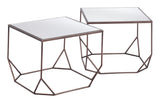 Arzon Bronze Coffee Table Set (2-Piece) by Zuomod at Eve Furniture